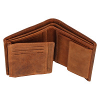 PÁNSKÁ KOŽENÁ PENĚŽENKA BULL MOTIV HNĚDÁ