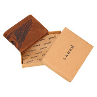 PÁNSKÁ KOŽENÁ PENĚŽENKA WINGS MOTIV HNĚDÁ