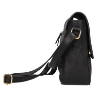 DÁMSKÁ KOŽENÁ KABELKA LILA ČERNÁ