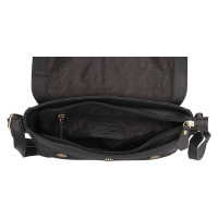 DÁMSKÁ KOŽENÁ KABELKA LILA ČERNÁ