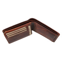 PÁNSKÁ KOŽENÁ PENĚŽENKA WINGS MOTIV HNĚDÁ