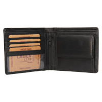 PÁNSKÁ KOŽENÁ PENĚŽENKA BONNET ČERNÁ