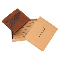 PÁNSKÁ KOŽENÁ PENĚŽENKA EAGLE MOTIV HNĚDÁ