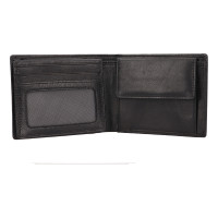 PÁNSKÁ KOŽENÁ PENĚŽENKA ARON ČERNÁ