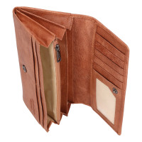 DÁMSKÁ KOŽENÁ PENĚŽENKA SILVIA HNĚDÁ