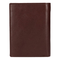 PÁNSKÁ KOŽENÁ PENĚŽENKA ORLANDO TMAVĚ HNĚDÁ