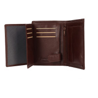 PÁNSKÁ KOŽENÁ PENĚŽENKA ORLANDO TMAVĚ HNĚDÁ