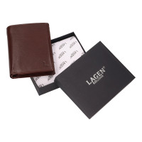 PÁNSKÁ KOŽENÁ PENĚŽENKA ORLANDO TMAVĚ HNĚDÁ