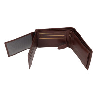 PÁNSKÁ KOŽENÁ PENĚŽENKA NICOLAS TMAVĚ HNĚDÁ