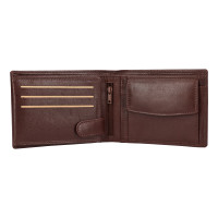 PÁNSKÁ KOŽENÁ PENĚŽENKA NICOLAS TMAVĚ HNĚDÁ