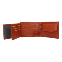 PÁNSKÁ KOŽENÁ PENĚŽENKA NICOLAS COGNAC