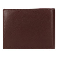 PÁNSKÁ KOŽENÁ PENĚŽENKA MARCEL TMAVĚ HNĚDÁ