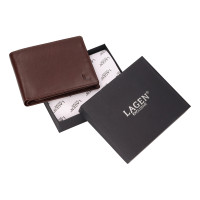 PÁNSKÁ KOŽENÁ PENĚŽENKA MARCEL TMAVĚ HNĚDÁ