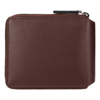 PÁNSKÁ KOŽENÁ PENĚŽENKA VICTOR TMAVĚ HNĚDÁ