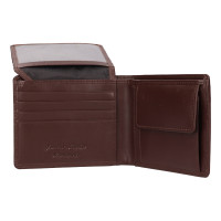 PÁNSKÁ KOŽENÁ PENĚŽENKA SANDERS TMAVĚ HNĚDÁ