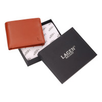 PÁNSKÁ KOŽENÁ PENĚŽENKA SANDERS COGNAC