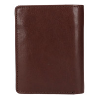 PÁNSKÁ KOŽENÁ PENĚŽENKA QUENTIN TMAVĚ HNĚDÁ