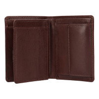 PÁNSKÁ KOŽENÁ PENĚŽENKA QUENTIN TMAVĚ HNĚDÁ