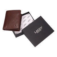 PÁNSKÁ KOŽENÁ PENĚŽENKA QUENTIN TMAVĚ HNĚDÁ