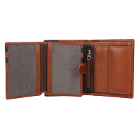 PÁNSKÁ KOŽENÁ PENĚŽENKA STEFAN /ČERNÁ HNĚDÁ