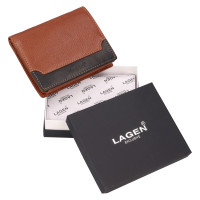 PÁNSKÁ KOŽENÁ PENĚŽENKA STEFAN /ČERNÁ HNĚDÁ