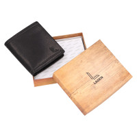 PÁNSKÁ KOŽENÁ PENĚŽENKA LUKA ČERNÁ