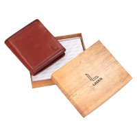 PÁNSKÁ KOŽENÁ PENĚŽENKA LUKA COGNAC