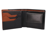 PÁNSKÁ KOŽENÁ PENĚŽENKA SVEN ČERNÁ/ HNĚDÁ