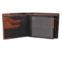 PÁNSKÁ KOŽENÁ PENĚŽENKA SVEN ČERNÁ/ HNĚDÁ