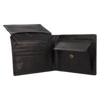 PÁNSKÁ KOŽENÁ PENĚŽENKA RUSSO ČERNÁ