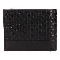 PÁNSKÁ KOŽENÁ PENĚŽENKA ISAK ČERNÁ