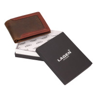 PÁNSKÁ KOŽENÁ PENĚŽENKA ASHER COGNAC