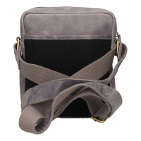 PÁNSKÁ KOŽENÁ TAŠKA CROSSBODY SETH ŠEDÁ