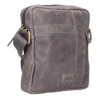 PÁNSKÁ KOŽENÁ TAŠKA CROSSBODY SETH ŠEDÁ