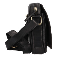 KOŽENÁ CROSSBODY LEWIS ČERNÁ