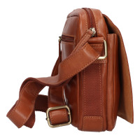 KOŽENÁ CROSSBODY LEWIS COGNAC