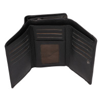 DÁMSKÁ KOŽENÁ PENĚŽENKA LEONOR ČERNÁ