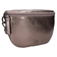 DÁMSKÁ KOŽENÁ LEDVINKA DARA METALICKÁ ŠEDÁ