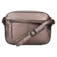 DÁMSKÁ KOŽENÁ KABELKA AMY METALICKÁ ŠEDÁ