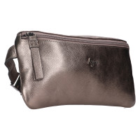 DÁMSKÁ KOŽENÁ LEDVINKA ESME METALICKÁ ŠEDÁ