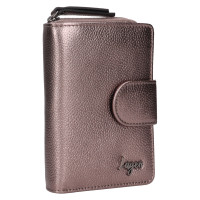 DÁMSKÁ KOŽENÁ PENĚŽENKA TARA METALICKÁ FIALOVÁ