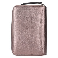 DÁMSKÁ KOŽENÁ PENĚŽENKA TARA METALICKÁ FIALOVÁ