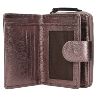 DÁMSKÁ KOŽENÁ PENĚŽENKA TARA METALICKÁ FIALOVÁ