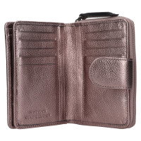 DÁMSKÁ KOŽENÁ PENĚŽENKA TARA METALICKÁ FIALOVÁ