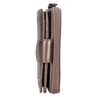 DÁMSKÁ KOŽENÁ PENĚŽENKA TARA METALICKÁ ŠEDÁ