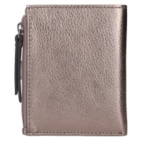 DÁMSKÁ KOŽENÁ PENĚŽENKA NOLA METALICKÁ ŠEDÁ