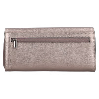 DÁMSKÁ KOŽENÁ PENĚŽENKA LEA METALICKÁ ŠEDÁ