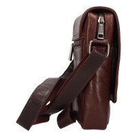 PÁNSKÉ KOŽENÉ CROSSBODY ELLIOT TMAVĚ HNĚDÁ