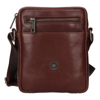 PÁNSKÉ KOŽENÉ CROSSBODY ELLIOT TMAVĚ HNĚDÁ