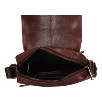 PÁNSKÉ KOŽENÉ CROSSBODY ELLIOT TMAVĚ HNĚDÁ